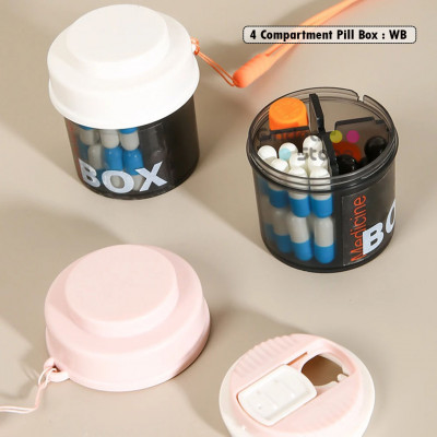 4 Compartment Pill Box : WB